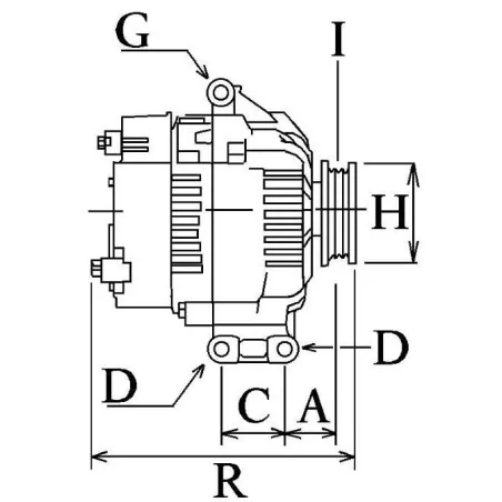 Lichtmaschine 14 Volt 78 A, Delco 10463292, Chrysler 5206971