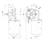 Moteur essuie Glace 12V Fiat 127, Lada 2101