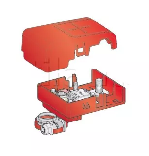 Boîtier de protection électrique pour 2 fusibles MIDI + 1 fusible MEGA