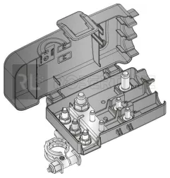 Boîtier de protection électrique + distribution de puissance pour 2 fusibles MIDI + 1 fusible MEGA
