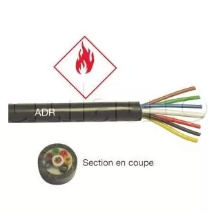 Câble ADR spécial transport matières dangereuses 2x1mm2 NOIR