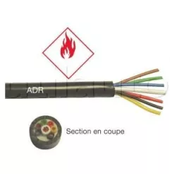 Câble ADR spécial transport matières dangereuses 2x1,5mm2 NOIR