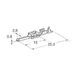 Cosses nues spécifiques 2,8 M 0,5A1mm2