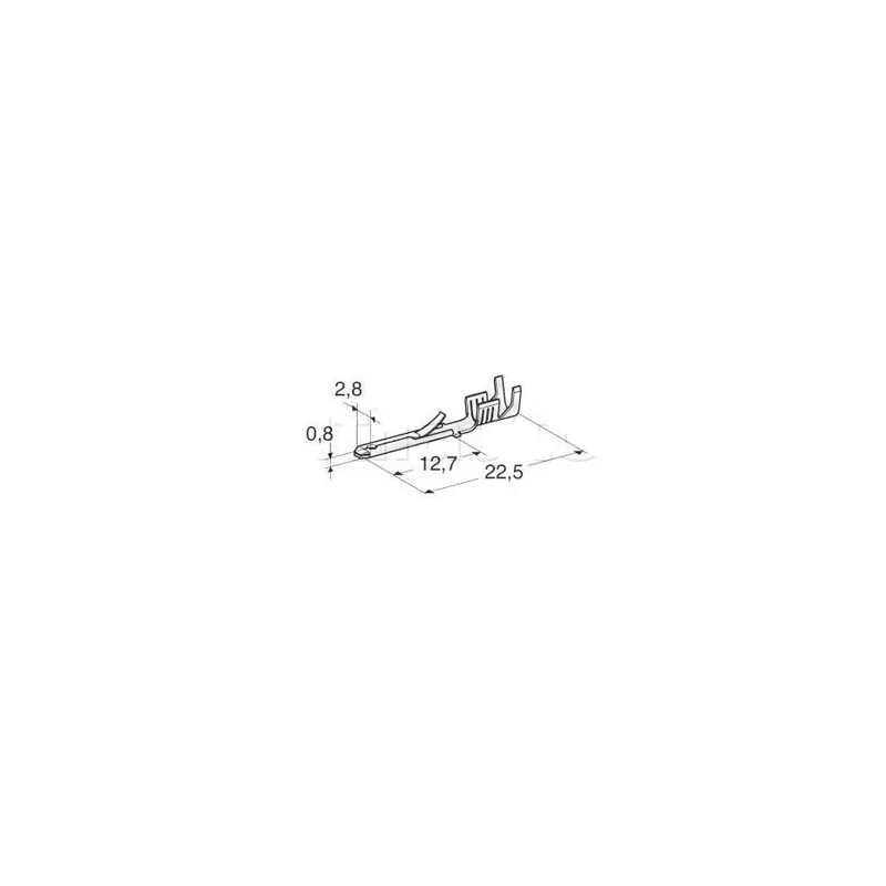 Cosses nues spécifiques 2,8 MALE 0,5A1mm2