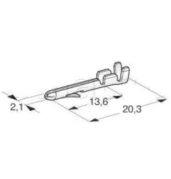 Cosses nues spécifiques M 2.1mm-0.5A1mm2