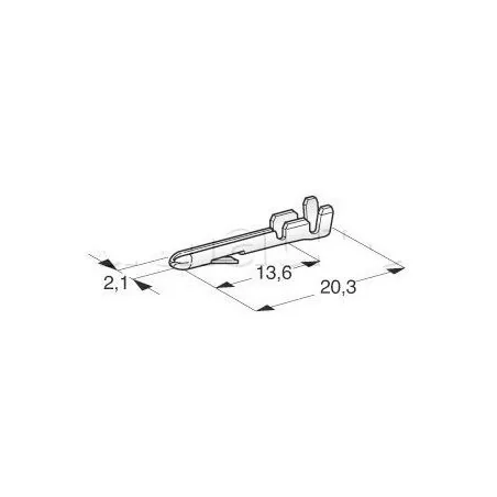 Cosses nues spécifiques M 2.1mm-0.5A1mm2