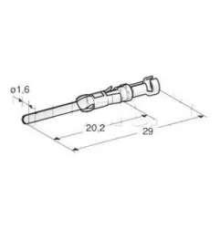 Cosses nues spécifiques MALE R 0,50 A 1mm2