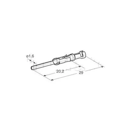 Cosses nues spécifiques MALE R 0,50 A 1mm2