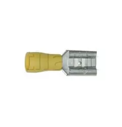 Yellow semi-isolated female clip: 9.5mm