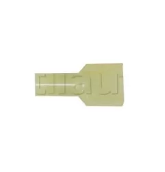 Cosse mâle tout isolée JAUNE 6.35