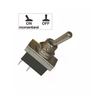 Interrupteurs à tige métal 20 mm - Connexions à fiches 6,35 mm - Série haute performance ON-MON