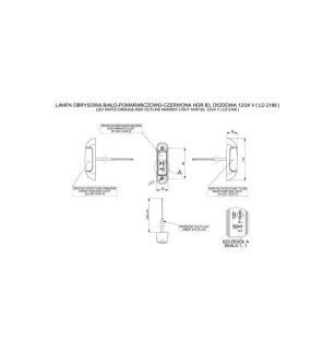 Luci d'ingombro a LED tricolore 12/24V