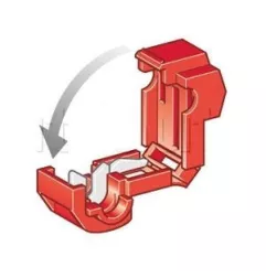 Connecteur auto-dénudant pour effectuer des dérivations de câble. ROUGE