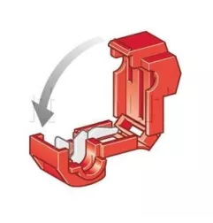 Self-annoying connector to carry out cable derivations. RED