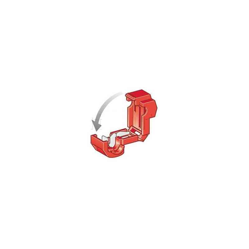 Self-annoying connector to carry out cable derivations. RED