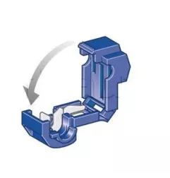 Connecteur auto-dénudant pour effectuer des dérivations de câble. BLEU