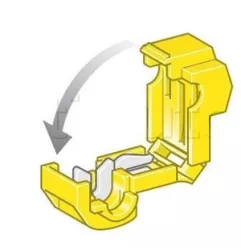 Connecteur auto-dénudant pour effectuer des dérivations de câble. JAUNE