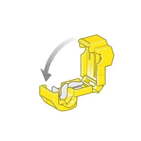 Connecteur auto-dénudant pour effectuer des dérivations de câble. JAUNE