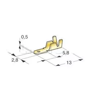 Männliche Schoten Rohes Messing 2,8 mm