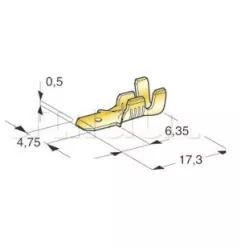 Male pods raw brass 4.8mm