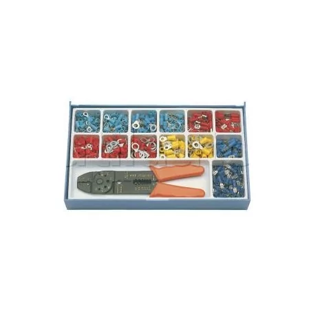 Coffret assortiment plastique - 620 Cosses pré-isolées + pince