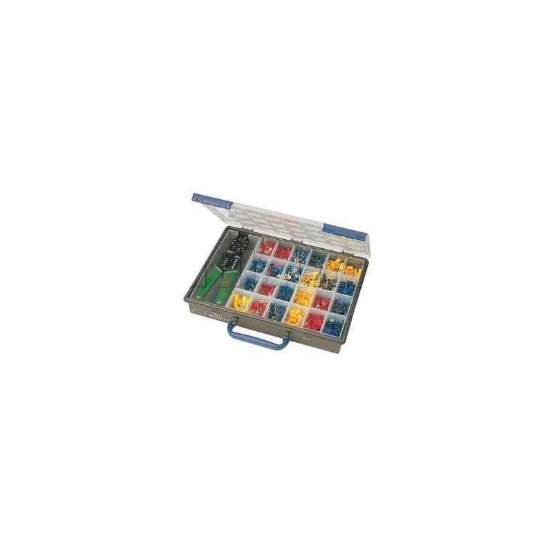 Coffret assortiment plastique - 895 Cosses pré-isolées + pince Coffret assortiment plastique - 895 Cosses pré-isolées + pince