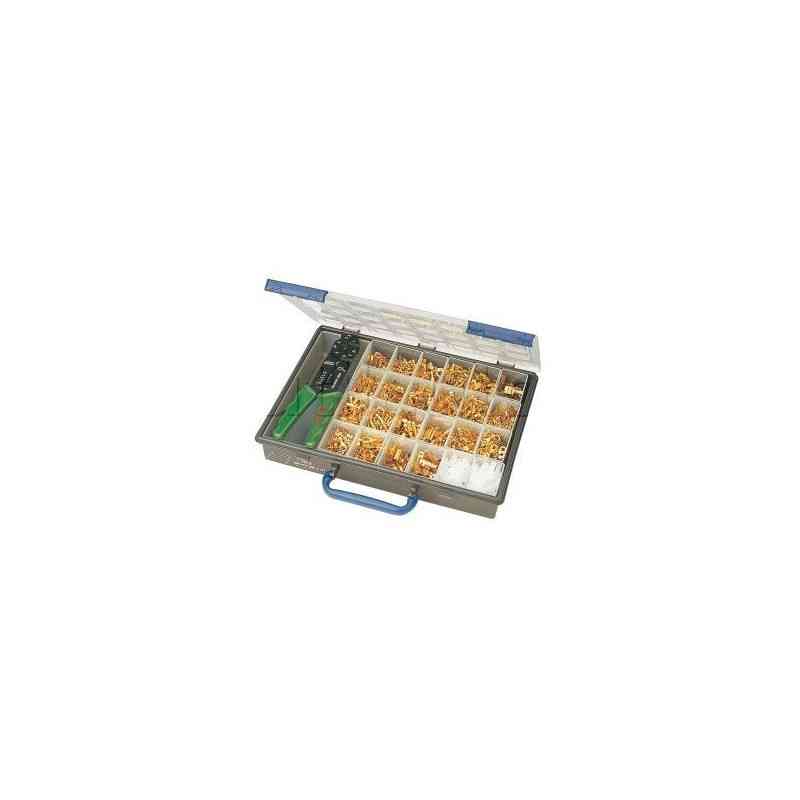 Set di assortimento di plastica - 1675 baccello di ottone lordo nudo + maniche isolanti Set di assortimento di plastica - 1675 baccello di ottone lordo nudo + maniche isolanti