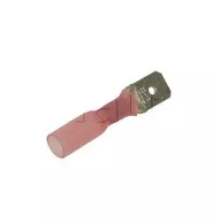 Clip mâle largeur 6.35 mm semi-isolé THER 6,35 ROUGE