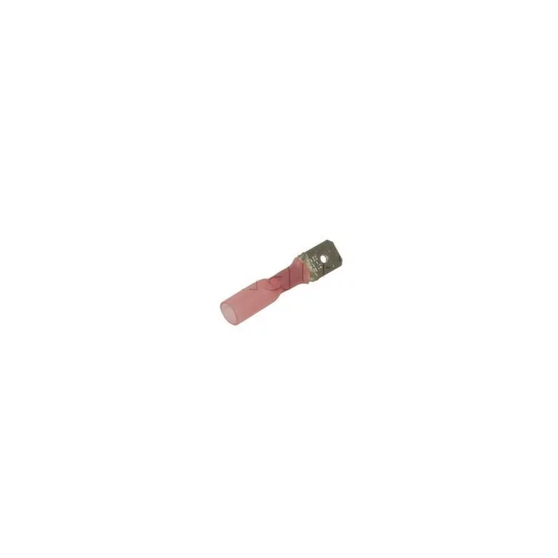 Clip mâle largeur 6.35 mm semi-isolé THER 6,35 ROUGE