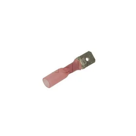 Clip mâle largeur 6.35 mm semi-isolé THER 6,35 ROUGE