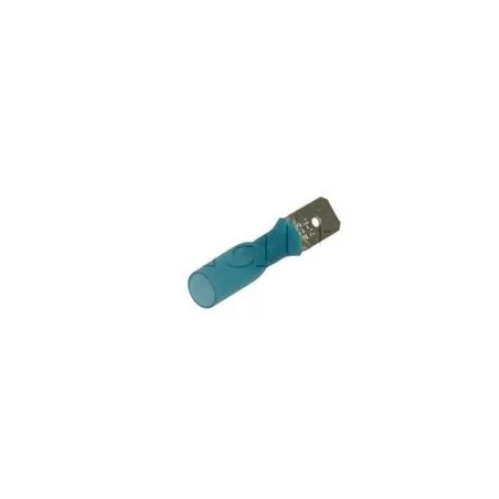 Clip mâle largeur 6.35 mm semi-isolé THER.6,35 BLEU