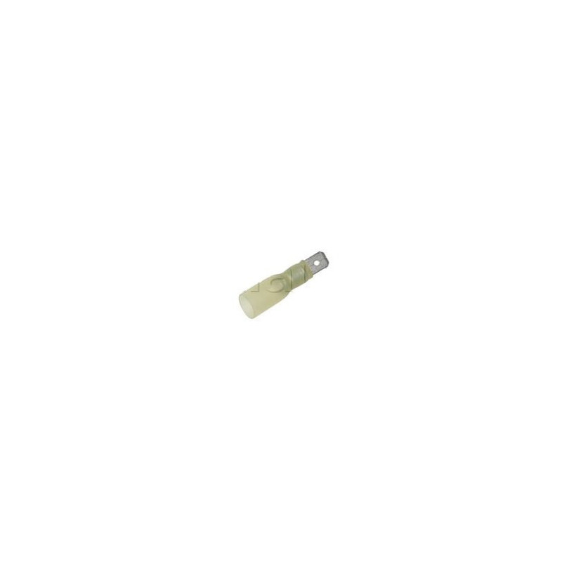 Ancho de clip masculino 6.35 mm semi-isolé 6.35 amarillo Ancho de clip masculino 6.35 mm semi-isolé 6.35 amarillo