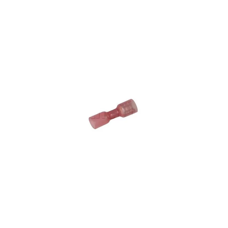 Clip femelle largeur 6.35 mm tout-isolé ROUGE