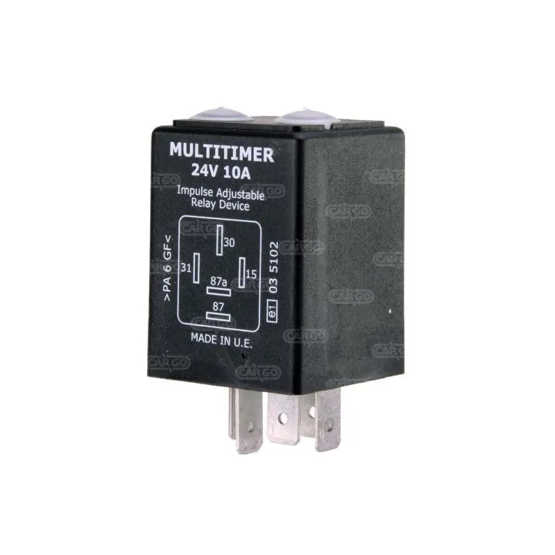 Relé programable 24V 10A 0,5S a 6H Relé programable 24V 10A 0,5S a 6H