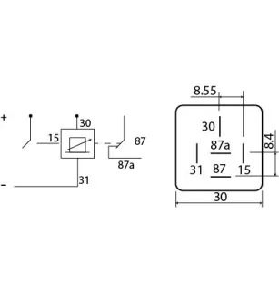 Relé programable 24V 10A 0,5S a 6H