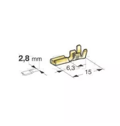 Pod femminile in ottone lordo 2.8+clip