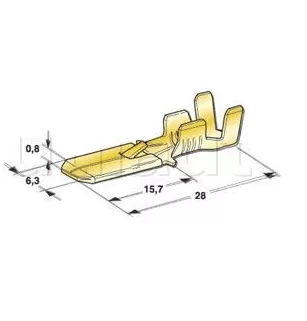 Pod maschi con custodia in ottone con scheda bloccante 6.3
