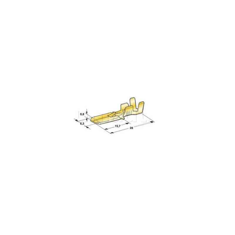 Pod maschi con custodia in ottone con scheda bloccante 6.3 Pod maschi con custodia in ottone con scheda bloccante 6.3