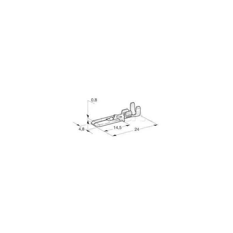 Messing Männliche Schoten mit 4,8 + Clip Locking -Tab Messing Männliche Schoten mit 4,8 + Clip Locking -Tab