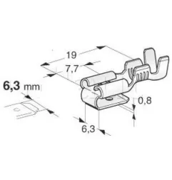 Gemischte Schotenbreite 6,35 mm 6,35