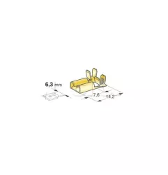 Rohes Messing Flagge 6,3 mm