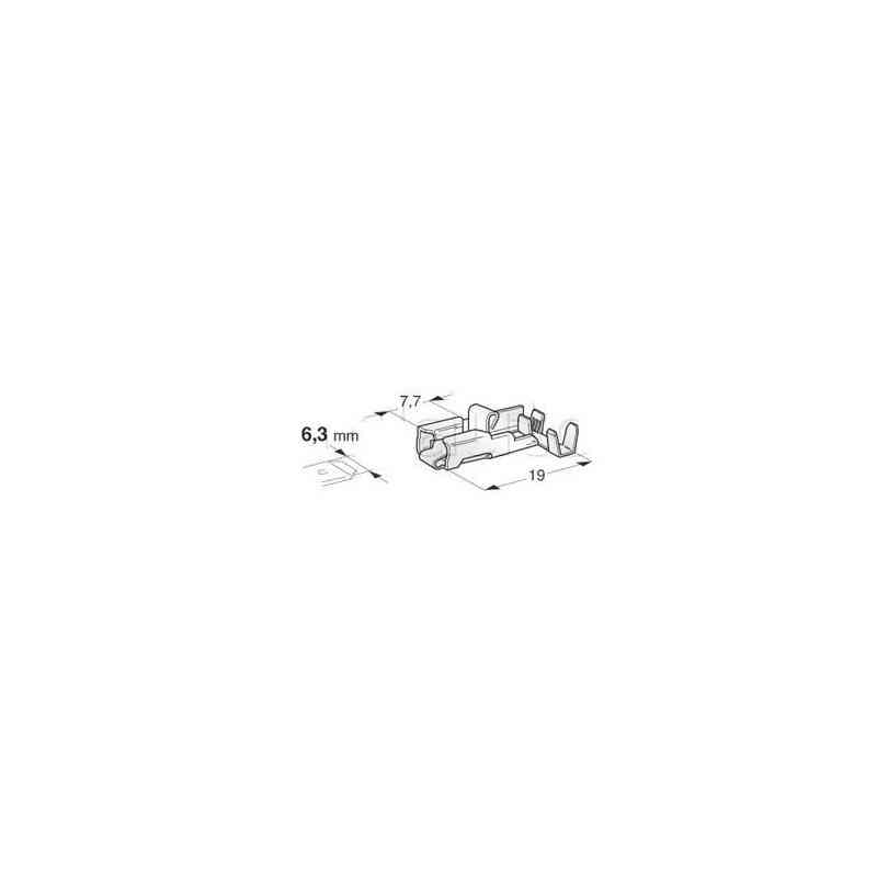 Lug di bandiera in ottone con linguetta di bloccaggio per supporto per lampada asimmetrica 6,3 mm Lug di bandiera in ottone con linguetta di bloccaggio per supporto per lampada asimmetrica 6,3 mm