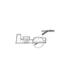 Brass flag lug with locking tab for asymmetrical 8mm clip lamp holders