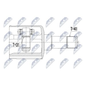 Joint Homocinétique Intérieur GAUCHE FORD TRANSIT 06 - 2111-TRD9LH, 1469166, 1494215