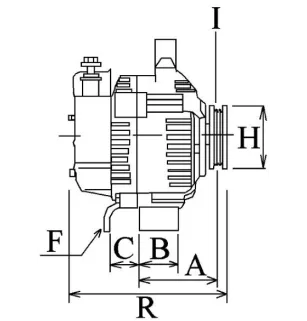 Alternator 14V 33Amp ​​Bosch 0120339521, 0120339536, STEINBOCK 026205, Iskra 11.201.115, 11.201.116