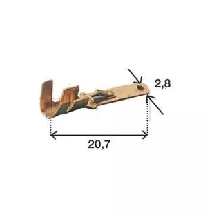 Conectores de tipo ML con clip masculino de 2.8 mm