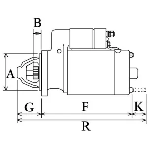 Démarreur 24 Volts, Cummins 135162, Case 307822R92