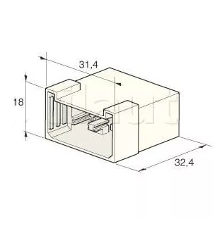 Connectores universais - Amp 6 -way tipo COSSE M