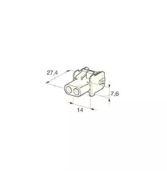 Connecteurs MATE AND LOCK type AMP avec clipsage des boîtiers 2 VOIES COSS FEM