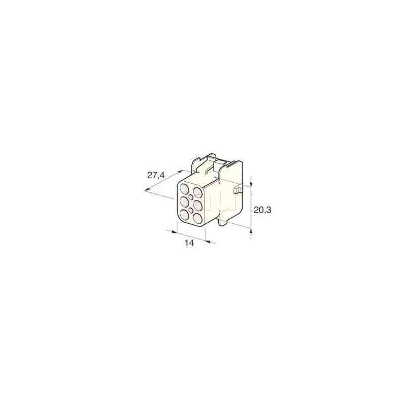 Kumpel- und Schlossanschlüsse vom Typ Amp mit 6 -Way -Cossers -Clips Kumpel- und Schlossanschlüsse vom Typ Amp mit 6 -Way -Cossers -Clips